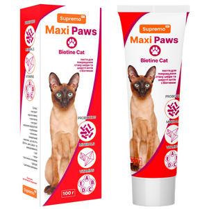 Maxi Paws Biotine Cat Фітопаста З Біотином Для Котів Фото Зоомагазину Dog.Com.Ua