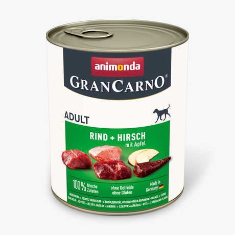 Корм Grancarno Adult Beef + Deer With Apple Консервированный Д/Соб С Говядиной, Олениной И Яблоком Фото От Dog.Com.Ua