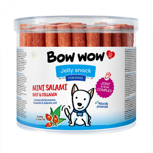 Bow Wow Ласощі Для Собак Палички Міні-Салямі З Яловичини Та Колагену, 12 См (60 Шт/Уп) Фото Зоомагазину Dog.Com.Ua