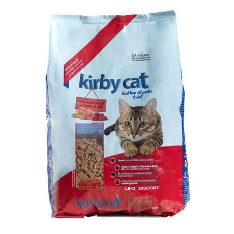 Сухий корм для котів KIRBY CAT курка та яловичина