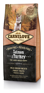 Сухий корм Carnilove Salmon & Turkey Puppy Large Breed для цуценят великих порід (лосось і індичка)