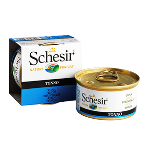 Schesir Tuna ШЕЗИР ТУНЕЦЬ натуральні консерви для кішок, вологий корм тунець в желе, банку 85 г