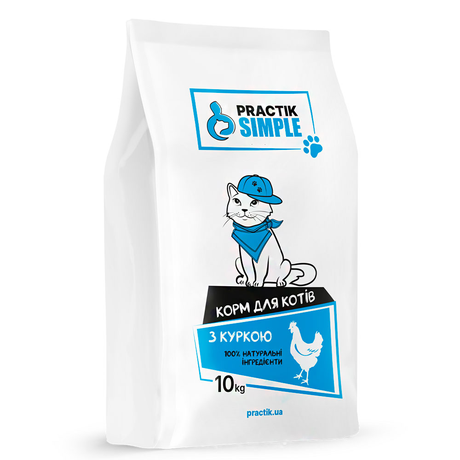 Practik Simple Корм Для Дорослих Кішок Всіх Порід (Курка) Фото Від Dog.Com.Ua