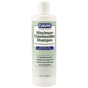 Davis Maximum Chlorhexidine Shampoo шампунь с 4% хлоргексидином для собак и котов заболеваниями кожи и шерсти
