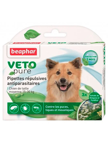 Beaphar Bio Spot On Veto pure Краплі від бліх, кліщів та комарів для собак середніх порід вагою 15-30кг