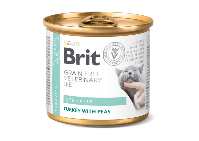 Консерва Brit GF Veterinary Diet Cat Struvite для розчинення струвітних уролітів для кішок