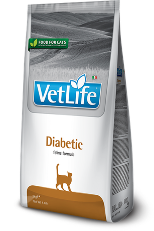 Сухой лечебный корм для кошек Farmina Vet Life Diabetic для контроля уровня глюкозы в крови при сахарном диабете у кошек