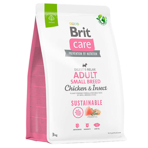 Сухой корм Brit Care Sustainable Adult Small Breed Chicken and Insect для собак мелких пород (курица и белок насекомых)