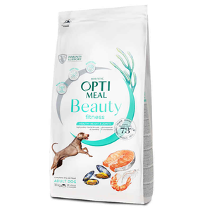 Сухий Корм Optimeal Beauty Fitness Adult Dog Для Собак Всіх Порід Для Підтримання Оптимальної Ваги Дорослих Собак (Морепродукти) Фото Зоомагазину Dog.Com.Ua