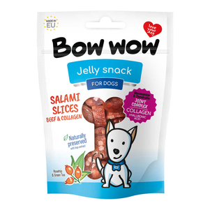 Bow Wow Ласощі Для Собак Слайси Салямі З Яловичини Та Колагену Фото Зоомагазину Dog.Com.Ua