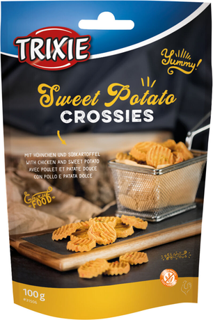 Ласощі Для Собак Trixie "Sweet Potato Crossies" З Куркою Та Солодкою Картоплею, 100 Г Фото Від Dog.Com.Ua