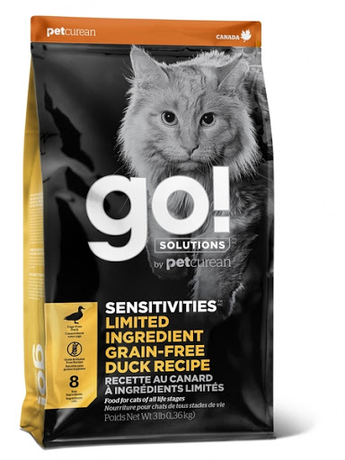 GO! Natural LID Duck Cat Recipe сухий корм класу холістик на основі м'яса качки для котів та кошенят з чутливим травленням