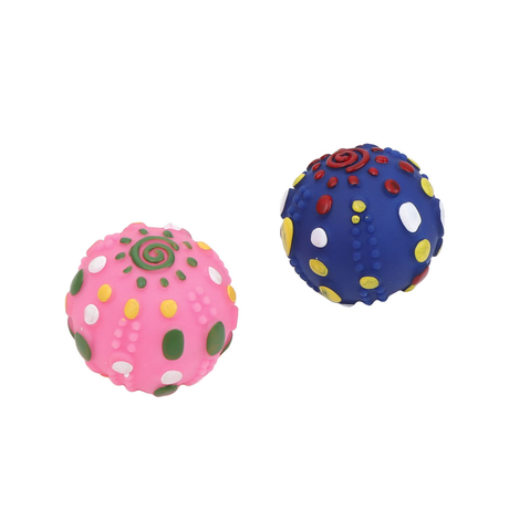 Eastland Розписаний м'яч блакитний/рожевий іграшка для собак вініл, 7х7х7 см