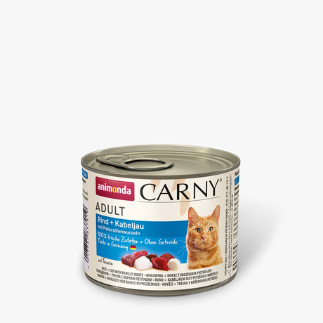 Корм Carny Adult Beef + Codfish with Parsley roots консервований для котів з яловичиною, тріскою і корнем петрушки