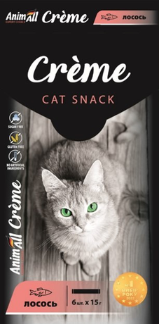 Animall Сrème Ласощі Для Котів Зі Смаком Лосося Фото Від Dog.Com.Ua