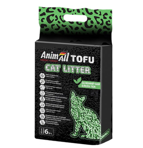 AnimAll Tofu Наповнювач соєвий для котячих туалетів, аромат зеленого чаю