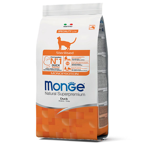 Monge Cat Monoprotein Sterilised Монопротеїновий корм для стерилізованих кішок (качка)