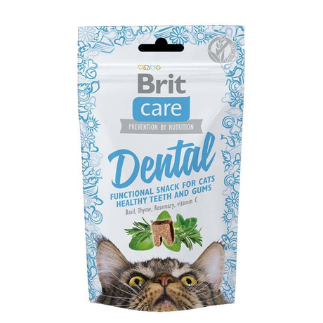 Brit Care Cat Snack Dental Функціональні беззернові ласощі для кішок, для здоров'я зубів та ясен