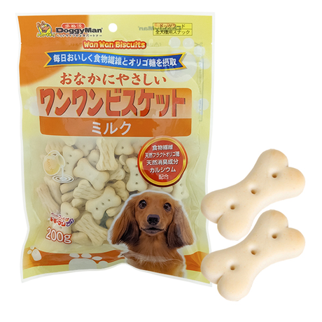 DoggyMan Healthy Biscuit Milk ДОГГІМЕН БИСКВІТ З МОЛОКОМ печиво, ласощі для собак, 0.2 кг