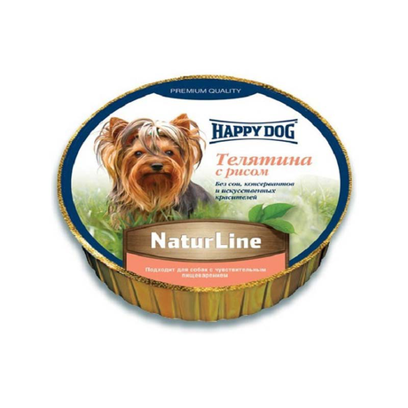Happy Dog Schale NaturLine KalbReis - паштет для собак з телятиною та рисом