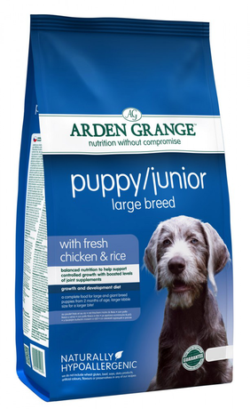 Сухой корм Arden Grange Puppy Junior Large Breed (Арден Грендж) для щенков и юниоров крупных пород (курица и рис)