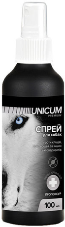Спрей UNICUM premium от блох и клещей для собак, 100 мл (пропоксур)