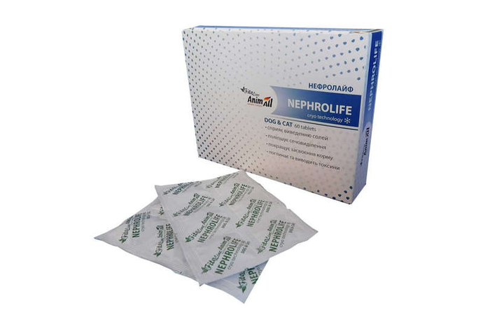 AnimAll VetLine FitoLine Nephrolife Таблетки для профілактики загострень запальних захворювань нирок та сечовивідних шляхів для собак та котів