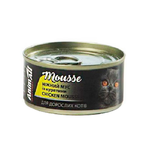 Animall Вологий Корм Для Котів Ніжний Мусс З Курятини, 80 Г Фото Зоомагазину Dog.Com.Ua