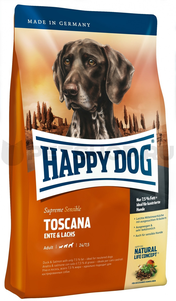 Сухий корм Happy Dog Toscana Sensible для дорослих собак всіх порід з нізкими потребами в енергії (качка і лосось)