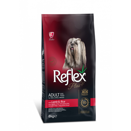 Reflex Plus Повноцінний та збалансований сухий корм для собак малих порід з ягням та рисом