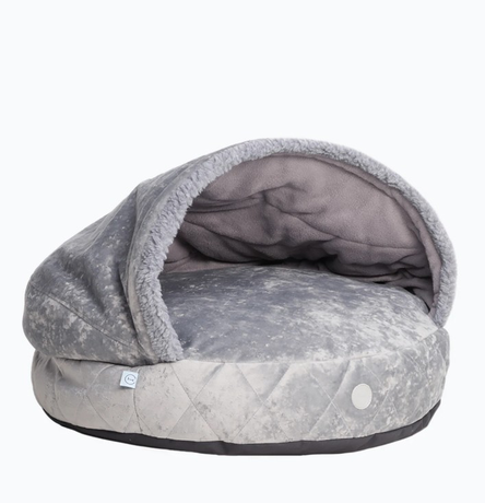 Harley And Cho Лежак С Капюшоном Cover Plush Gray Фото От Dog.Com.Ua