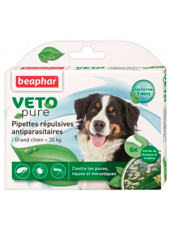 Beaphar Bio Spot On Veto pure Краплі від бліх, кліщів та комарів для собак великих порід вагою понад 30 кг
