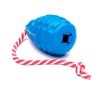 SodaPup Grenade Reward Toy Blue Іграшка граната на мотузці для собак, синя
