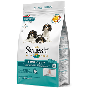 Schesir Dog Small Puppy Сухий монопротеїновий корм для цуценят міні і малих порід (курка)