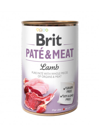 Brit Pate & Meat Dog беззерновий вологий корм у вигляді м'ясного паштету (ягня)