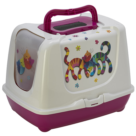 Moderna Trendy Cat Friends Forever Модерна Друзья Навеки Закрытый Туалет Для Котов, Розовый Фото От Dog.Com.Ua