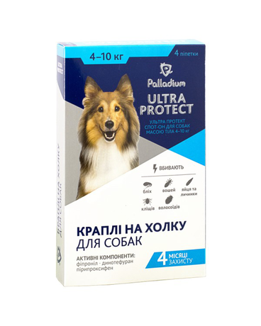 Palladium Ultra Protect Краплі від бліх і кліщів для собак, 1 уп.(1 піпетка)