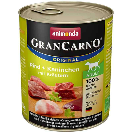 Animonda (Анімонда) GranCarno Adult Beef + Rabbit with Herbs Консерва для собак (кролик та трави)