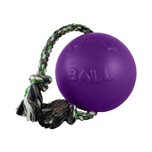 Jolly Pets мяч с канатом для разных видов игр для собак ROMP-N-ROLL средняя