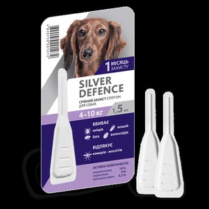 Palladium Silver Defence Краплі від бліх і кліщів для собак, 1 уп.(1 піпетка)