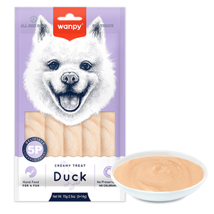 Wanpy Creamy Lickable Treat Duck Рідкі Ласощі Для Собак З Качкою, 5 Шт/Уп Фото Зоомагазину Dog.Com.Ua