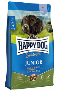 Сухой корм Happy Dog Junior Sensible Lamb & Rice для щенков и юниоров средних и крупных пород (ягненок)
