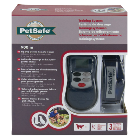 PetSafe Deluxe Remote Trainer ПЕТСЕЙФ ДЕЛЮКС ТРЕНЕР электронный ошейник для собак крупных пород, до 900 м, 8 уровней воздействия, кнопка усиления
