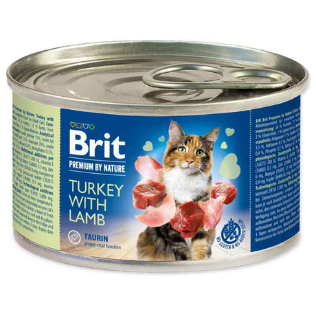 Brit Premium by Nature Cat індичка з ягням для котів (паштет)