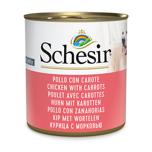 Schesir Chicken With Carrots Вологий Корм У Желе Для Собак З Куркою Та Морквою, 285 Г Фото Зоомагазину Dog.Com.Ua