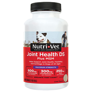 Nutri-Vet Joint Health Ds Plus Msm Maximum Strength Жевательные Таблетки С Глюкозамином, Хондроитином, Мсм, Марганцем Для Собак Фото Зоомагазина Dog.Com.Ua
