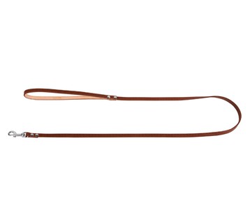 COLLAR Поводок кожаный одинарный непрошитый 122 см, коричневый