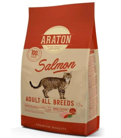Araton Salmon Adult All Breeds Сухой Корм Для Взрослых Кошек Всех Пород (Лосось) Фото От Dog.Com.Ua