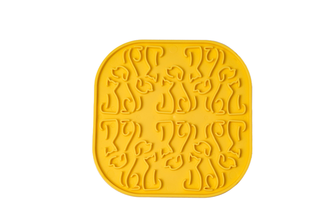 FIBOO Lollipop Лизальний килимок для собак і котів силіконовий (жовтий)