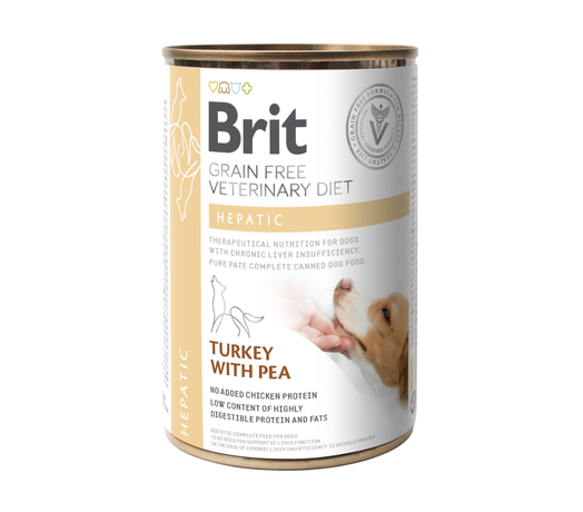 Консерва Brit Veterinary Diet Dog Hepatic беззерновой корм при печеночной недостаточности
